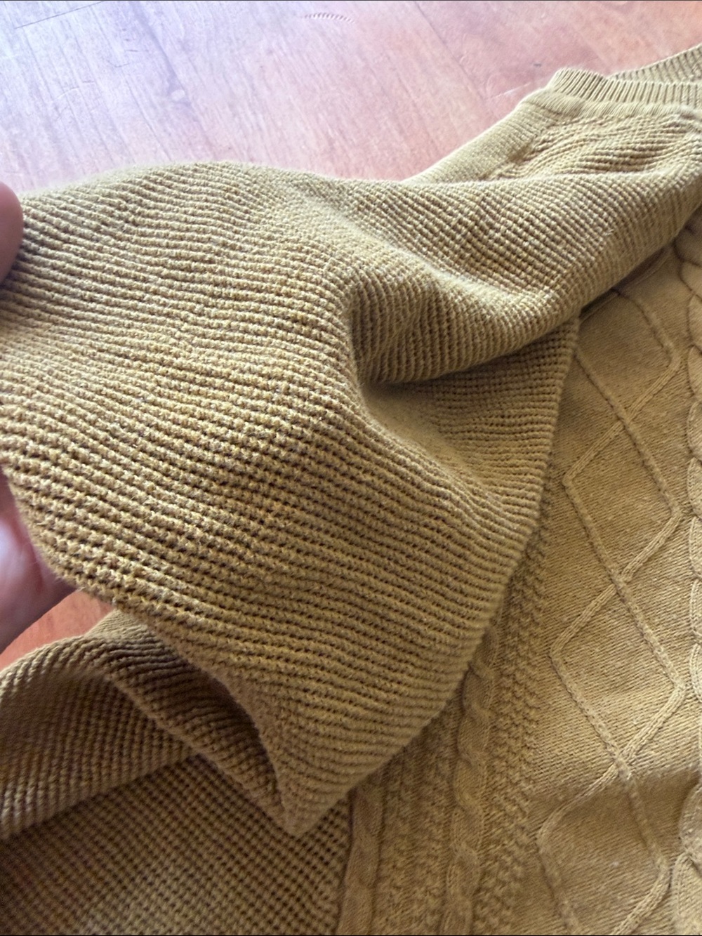 Prana Golden Cable Knit Short Sleeve Sweater Size Medium - Picture 8 of 8